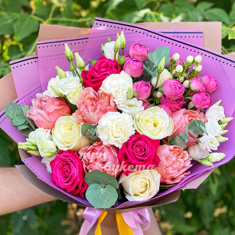 Букет «Цветные сны» (крупный план)