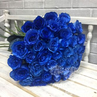Букет из 41 синей розы